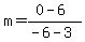 m=%280-6%29%2F%28-6-3%29