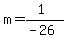 m=%281%29%2F%28-26%29