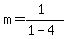 m=%281%29%2F%281-4%29