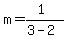 m=%281%29%2F%283-2%29