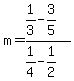 m=%281%2F3-3%2F5%29%2F%281%2F4-1%2F2%29