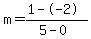 m=%281--2%29%2F%285-0%29