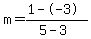 m=%281--3%29%2F%285-3%29