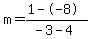 m=%281--8%29%2F%28-3-4%29