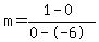 m=%281-0%29%2F%280--6%29