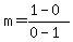 m=%281-0%29%2F%280-1%29