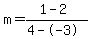 m=%281-2%29%2F%284--3%29