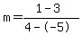 m=%281-3%29%2F%284--5%29