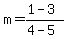 m=%281-3%29%2F%284-5%29