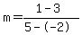 m=%281-3%29%2F%285--2%29
