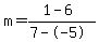 m=%281-6%29%2F%287--5%29