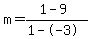 m=%281-9%29%2F%281--3%29