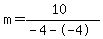 m=%2810%29%2F%28-4--4%29