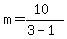 m=%2810%29%2F%283-1%29