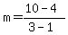 m=%2810-4%29%2F%283-1%29