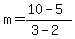 m=%2810-5%29%2F%283-2%29