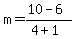 m=%2810-6%29%2F%284%2B1%29
