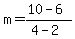 m=%2810-6%29%2F%284-2%29