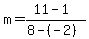 m=%2811-1%29%2F%288-%28-2%29%29