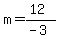 m=%2812%29%2F%28-3%29