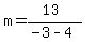 m=%2813%29%2F%28-3-4%29