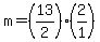 m=%2813%2F2%29%2A%282%2F1%29
