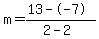 m=%2813--7%29%2F%282-2%29