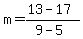 m=%2813-17%29%2F%289-5%29