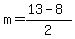 m=%2813-8%29%2F2