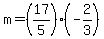 m=%2817%2F5%29%2A%28-2%2F3%29