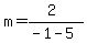 m=%282%29%2F%28-1-5%29
