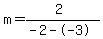 m=%282%29%2F%28-2--3%29