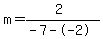m=%282%29%2F%28-7--2%29