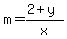 m=%282%2By%29%2Fx