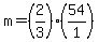 m=%282%2F3%29%2854%2F1%29