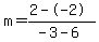 m=%282--2%29%2F%28-3-6%29