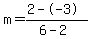 m=%282--3%29%2F%286-2%29
