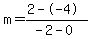 m=%282--4%29%2F%28-2-0%29