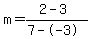 m=%282-3%29%2F%287--3%29