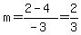 m=%282-4%29%2F%28-3%29=2%2F3