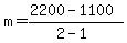 m=%282200-1100%29%2F%282-1%29