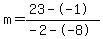 m=%2823--1%29%2F%28-2--8%29