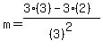 m=%283%283%29-3%282%29%29%2F%283%29%5E2
