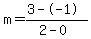 m=%283--1%29%2F%282-0%29