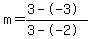 m=%283--3%29%2F%283--2%29