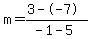 m=%283--7%29%2F%28-1-5%29