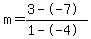 m=%283--7%29%2F%281--4%29