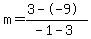 m=%283--9%29%2F%28-1-3%29