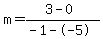 m=%283-0%29%2F%28-1--5%29