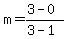 m=%283-0%29%2F%283-1%29
